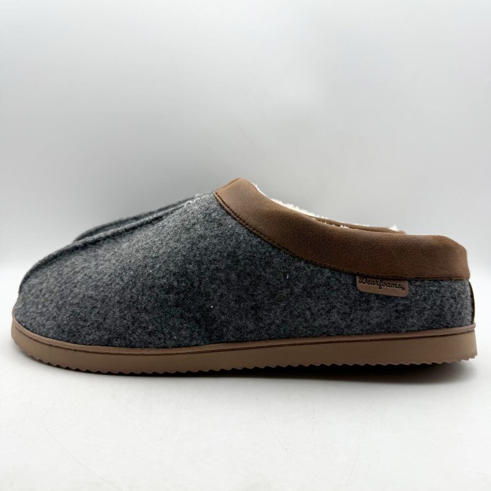 Dearfoams Mens Warner Clog Slippers US XL 13-14 EU 46.5 Grey NWT - Picture 8 of 12